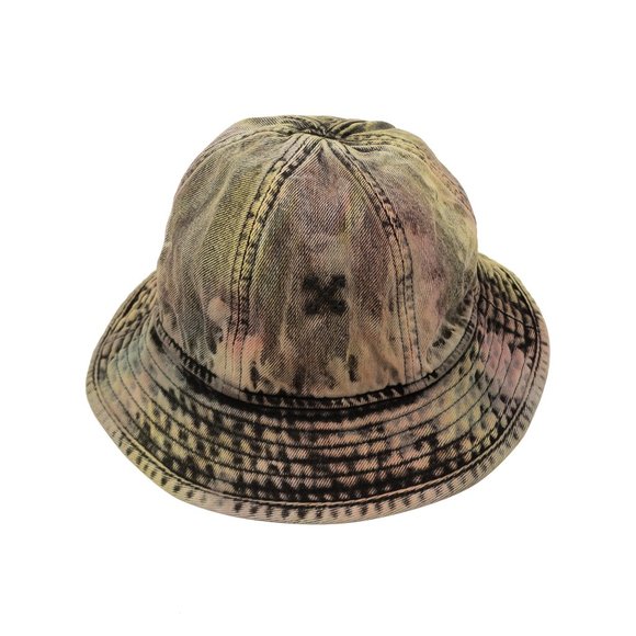 NWT OFF-WHITE C/O VIRGIL ABLOH Grey EV Denim Pocket Bucket Hat Size OS $455